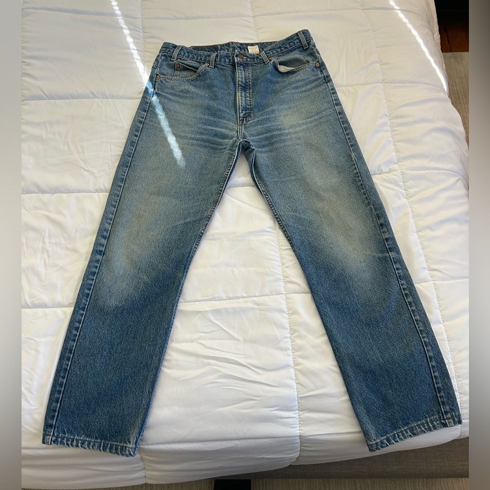 Orange tab vintage Levi’s regular fit straight leg actual size 36×31